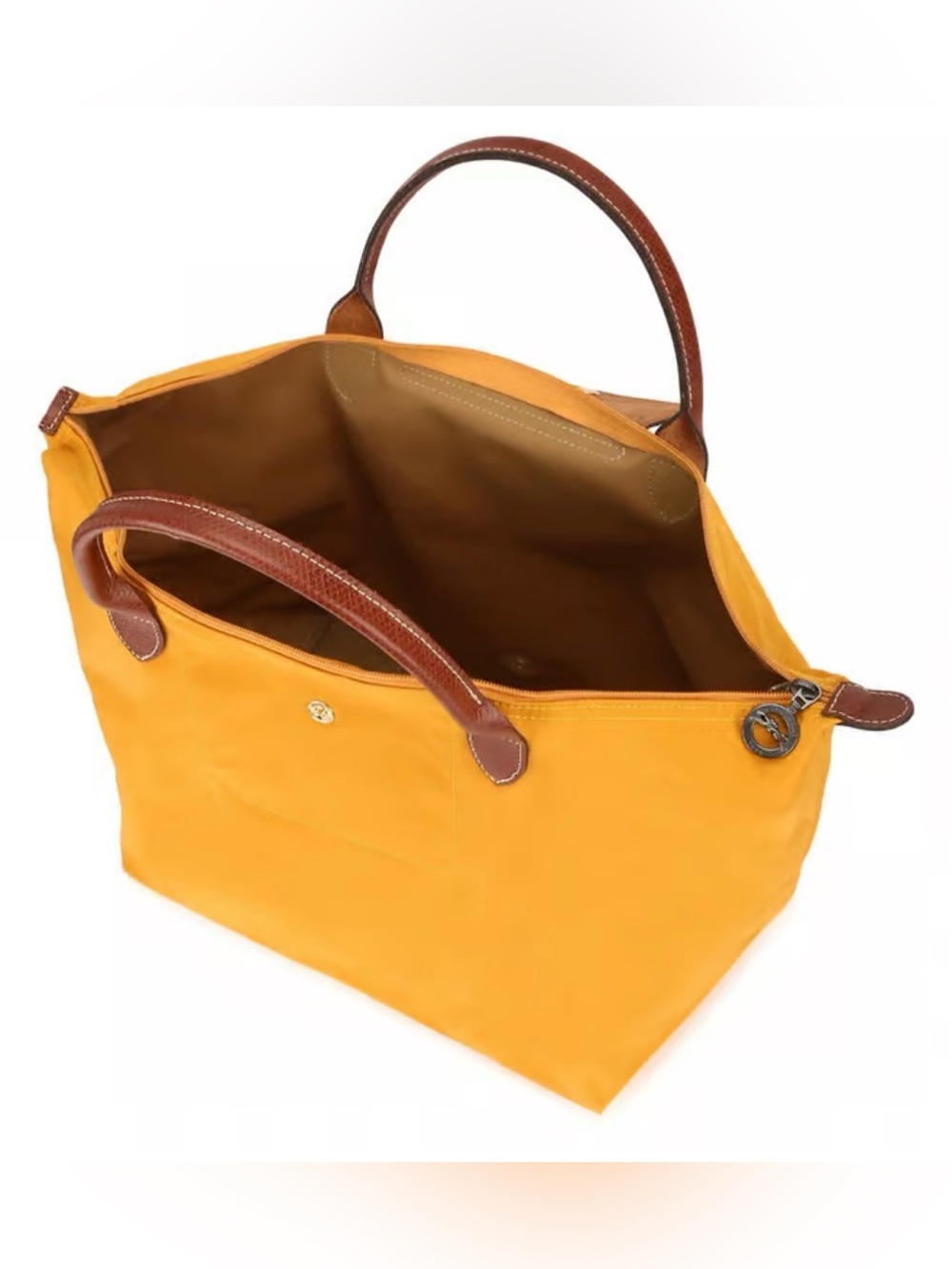 Longchamp Le Pliage Original Small Top Handle Bag - Mustard / Soleil Yellow - Picture 3 of 15